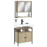 vidaXL Set Mobili da Bagno 2 pz Rovere Sonoma in Legno Multistrato