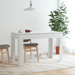 Tavolo da Pranzo Bianco 120x60x76 cm in Legno ingegnerizzato