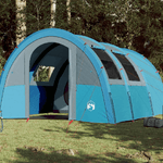 vidaXL Tenda da Campeggio 4 Persone Blu 483x340x193 cm Taffetà 185T