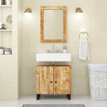 vidaXL Specchio 70x50 cm in Legno Massello di Mango e Vetro