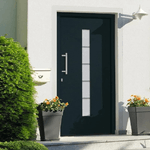 vidaXL Porta d'Ingresso in Alluminio e PVC Antracite 100x210 cm