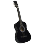 vidaXL Chitarra Classica per Principianti e Bambini Nera 3/4 36"