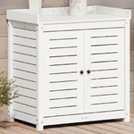 vidaXL Tavolo Invaso con Ripiani Bianco 82,5x50x86,5 cm Massello Pino