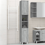 vidaXL Armadietto Bagno Grigio Sonoma 30x30x179cm in Legno ingegnerizzato