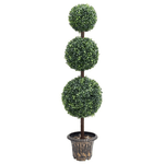 vidaXL Pianta di Bosso Artificiale a Sfera con Vaso Verde 118 cm