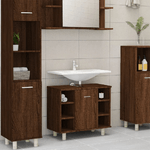 Armadietto Bagno Rovere Marrone 60x32x53,5 cm Legno ingegnerizzato