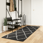 vidaXL Tappeto Shaggy a Pelo Lungo Moderno Crema e Nero 80x250 cm