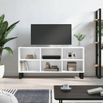 vidaXL Mobile Porta TV Bianco Lucido 103,5x30x50 cm Legno ingegnerizzato