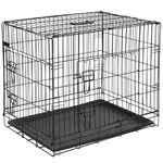 @Pet Gabbia Trasporto per Cani in Metallo 92,5x57,5x64 cm Nera 15003