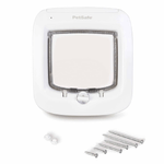 PetSafe Porta Basculante per Gatto con Microchip Bianco PPA19-16145