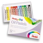 Pentel-PHN-12-pastello-Pastello-a-olio-Multicolore-12-pz