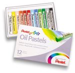 Pentel-PHN-12-pastello-Pastello-a-olio-Multicolore-12-pz