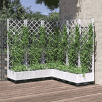 vidaXL Fioriera da Giardino con Graticcio Bianco 120x120x121,5 cm PP