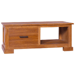 vidaXL Mobile Porta TV 90x50x37 cm in Legno Massello di Teak