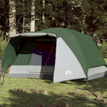 vidaXL Tenda da Campeggio 4 Persone Verde 350x280x155 cm Taffetà 190T