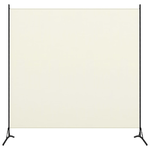 vidaXL Paravento a 1 Pannello Bianco Crema 175x180 cm