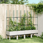 vidaXL Fioriera da Giardino con Graticcio Bianco 160x40x142,5 cm PP