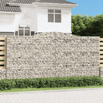 vidaXL Cesto Gabbione ad Arco 400x50x200/220 cm Ferro Zincato