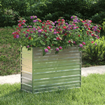 Letto Rialzato Giardino 100x40x77 cm in Acciaio Zincato Argento