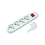 Vigor-Blinky Multiprese 4 Prese Schuko Bipasso Interno Bianco 16A