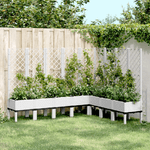 vidaXL Fioriera da Giardino con Traliccio Bianco 200x160x142 cm in PP