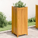 vidaXL Fioriera Giardino con Rivestimento 42x42x100 cm Massello Acacia