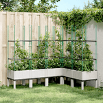 vidaXL Fioriera da Giardino con Graticcio Bianco 160x120x142,5cm in PP