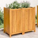 vidaXL Fioriera Giardino con Rivestimento 84x42x75 cm Massello Acacia