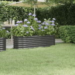 vidaXL Letto da Giardino in Acciaio a Polvere 152x40x36 cm Antracite