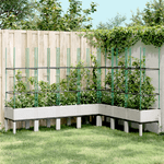 vidaXL Fioriera da Giardino con Traliccio Bianco 200x160x142,5cm in PP