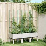 vidaXL Fioriera da Giardino con Graticcio Bianco 120x40x142,5 cm PP