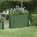 vidaXL Letto Giardino Acciaio Verniciato a Polvere 114x40x68 cm Verde