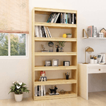 vidaXL Libreria/Divisorio 100x30x200 cm Legno Massello di Pino