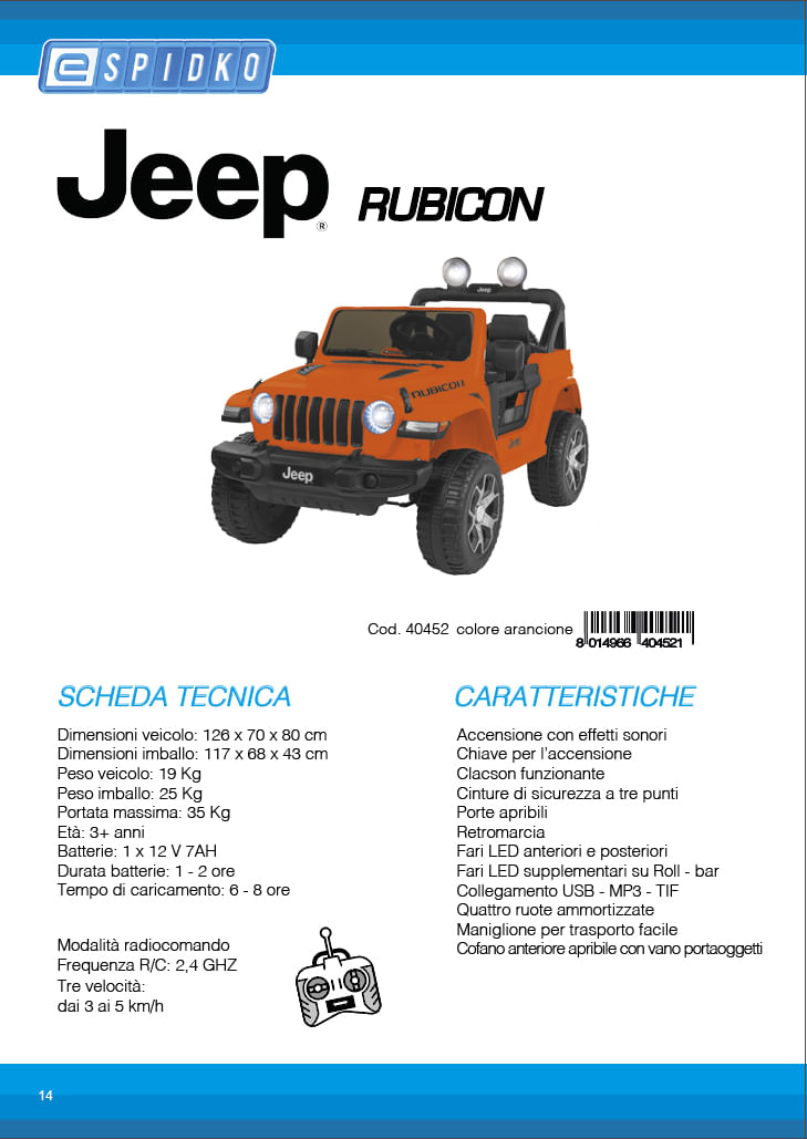 E-Spidko-Auto-elettrica-Jeep-Wrangler-Rubicon-Arancione