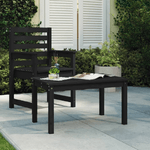 vidaXL Tavolo da Giardino Nero 82,5x50,5x45 cm Legno Massello Pino