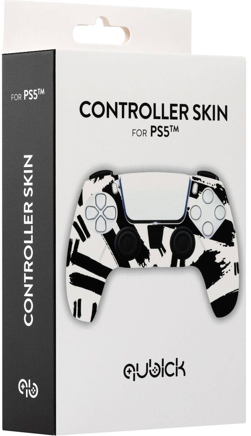 Qubick-Controller-Skin-Nero-Bianco--PS5-