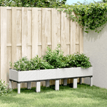 vidaXL Fioriera da Giardino con Gambe Bianco 160x40x42 cm in PP