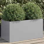 vidaXL Fioriera Argento 62x30x29 cm in Acciaio Zincato