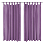 2 Pz Tende in Micro Raso con Passanti 140x225 cm Lilla