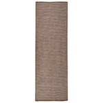 vidaXL Tappeto da Esterni a Tessitura Piatta 80x250 cm Marrone