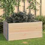 vidaXL Fioriere Rialzate 3 pz 80x120 cm in Legno Massello di Pino