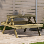 vidaXL Tavolo da Picnic 105x134x75 cm in Legno Impregnato di Pino