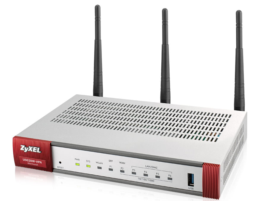 Zyxel USG20W-VPN-EU0101F router wireless Gigabit Ethernet Dual-band (2.4 GHz/5 GHz) 4G Grigio, Rosso