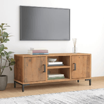 vidaXL Mobile TV Marrone 110x35x48 cm in Legno Massello di Pino