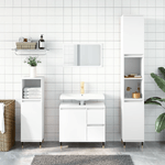 vidaXL Set Mobili da Bagno 3 pz Bianco in Legno ingegnerizzato