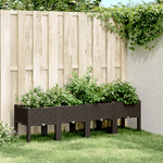 vidaXL Fioriera da Giardino con Gambe Marrone 160x40x42 cm in PP