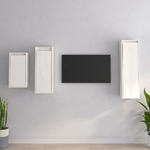 vidaXL Mobili Porta TV 3 pz Bianco in Legno Massello di Pino