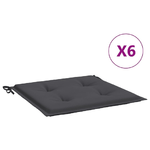 vidaXL Cuscini per Sedia 6 pz Antracite 40x40x3 cm in Tessuto Oxford