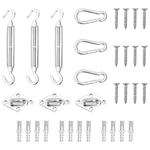 vidaXL Set Accessori per Vela Parasole 9 pz in Acciaio Inossidabile