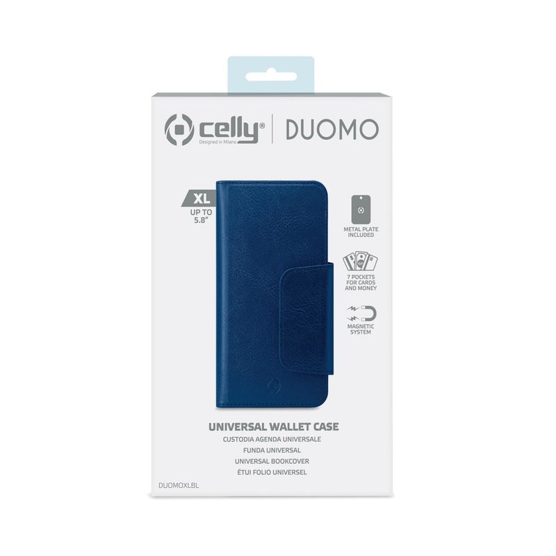 Celly-Duomo-custodia-per-cellulare-147-cm--5.8---Custodia-a-borsellino-Blu